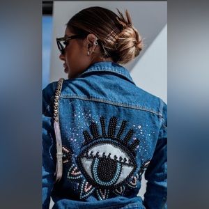 Evil eye jeans jacket